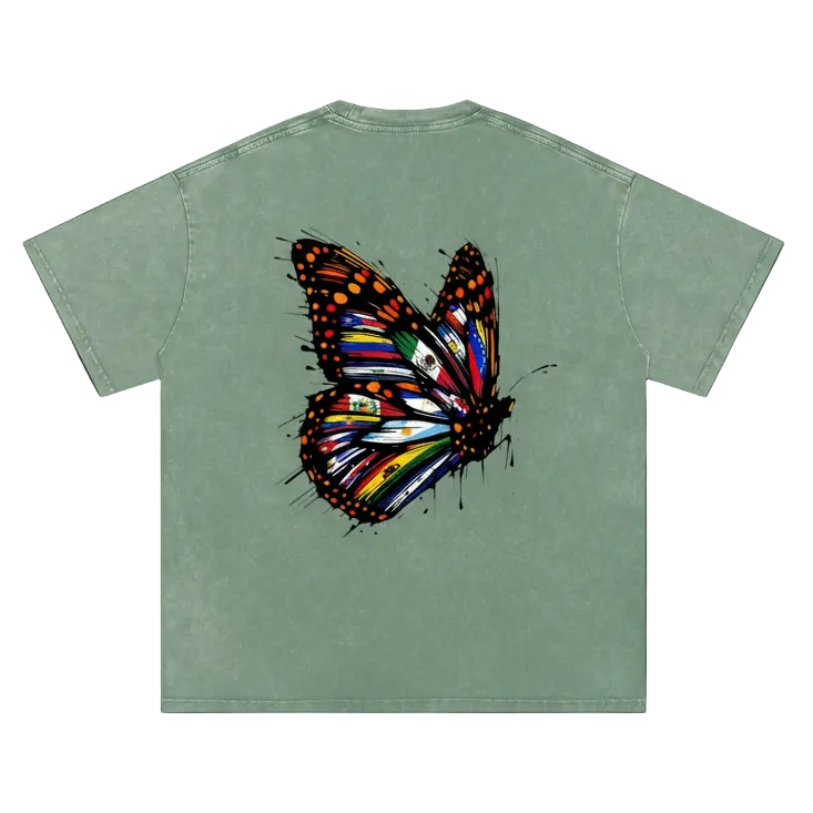 Snow Washed Oversized Cotton T-Shirt