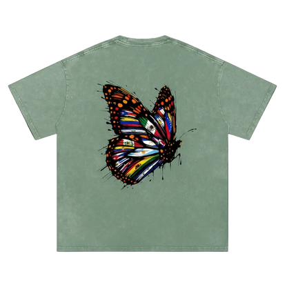 Snow Washed Oversized Cotton T-Shirt