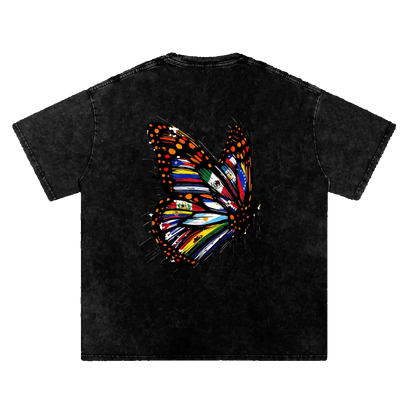 Snow Washed Oversized Cotton T-Shirt